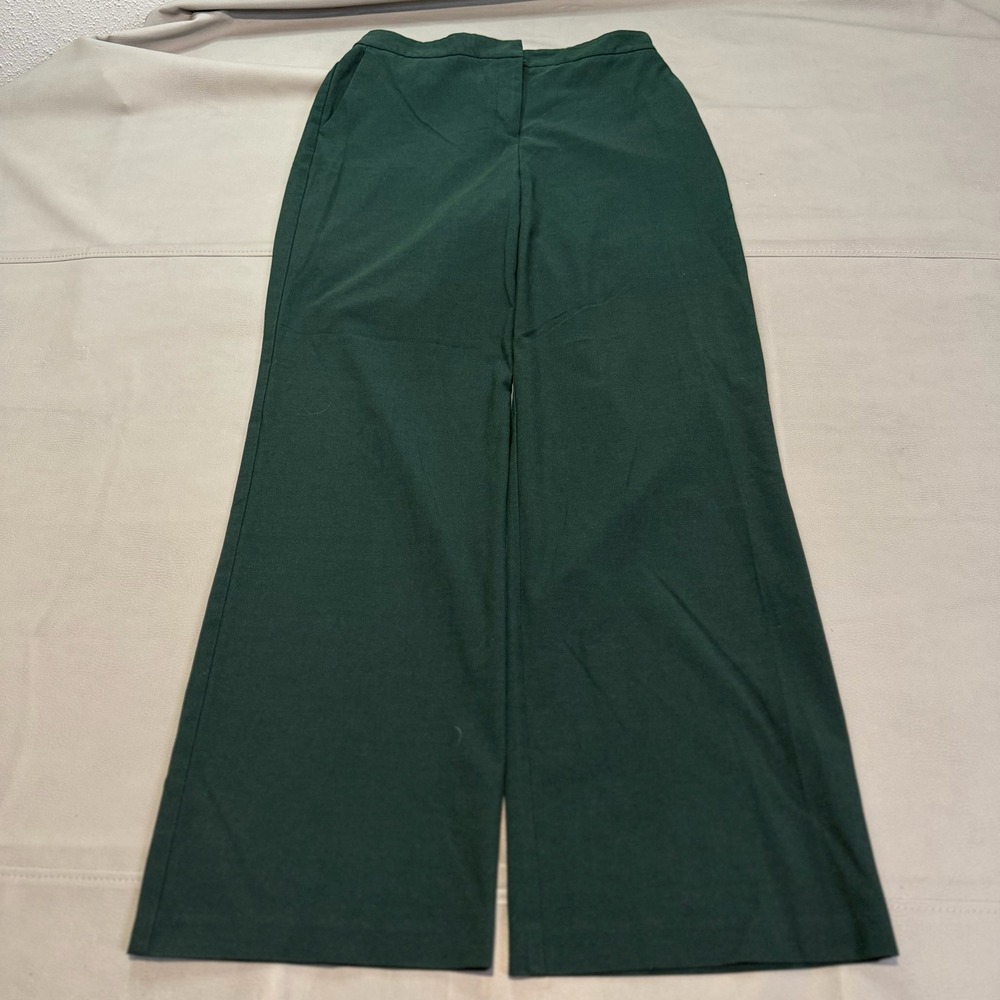 Joie Women 10 Career Lagenlook Flowy Wide Leg‎ Palazzo Pant Forest Green Preppy-